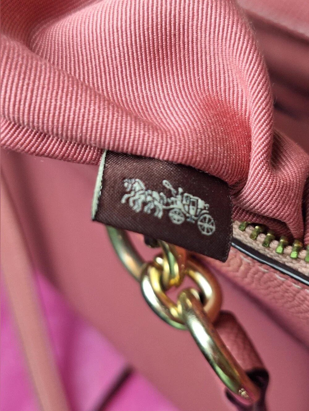 Coach Mini Christie Peony Pink EUC